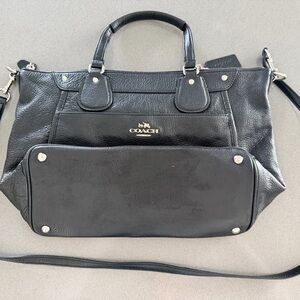 Coach Black Leather Satchel